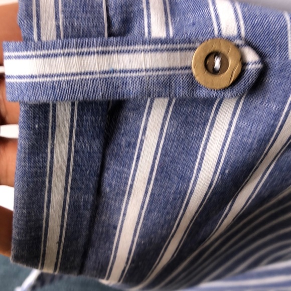 Love Tree Blue and White  Crisscross Striped Dress - Picture 8 of 8